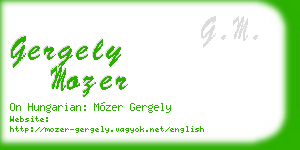gergely mozer business card